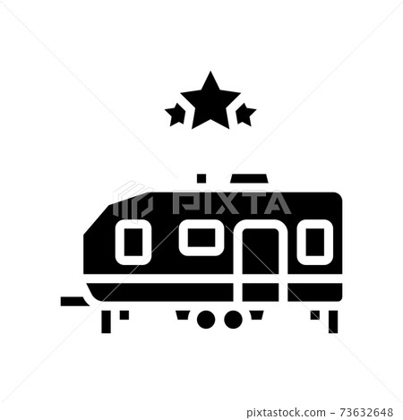 celebrity trailer glyph icon vector illustration celebrity trailer glyph icon vector illustration 73632648