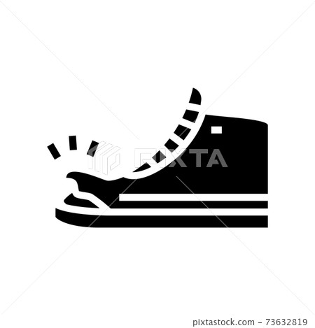 torn shoe glyph icon vector illustration - Stock Illustration [73632819 ...