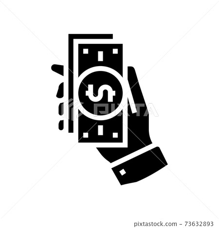 getting money loan glyph icon vector illustration getting money loan glyph icon vector illustration 73632893