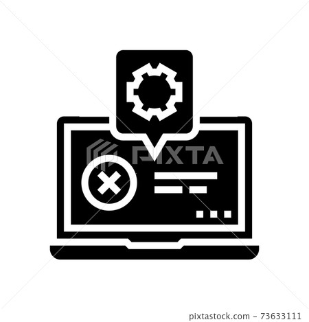 laptop repair glyph icon vector illustration laptop repair glyph icon vector illustration 73633111