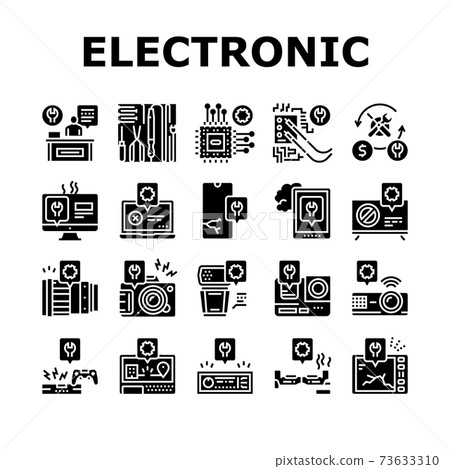 Electronic Repair Collection Icons Set Vector Electronic Repair Collection Icons Set Vector 73633310