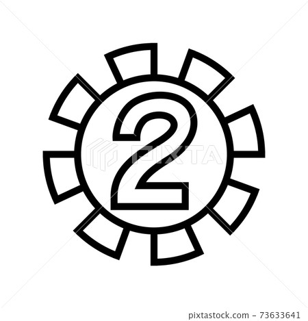two number line icon vector illustration 73633641