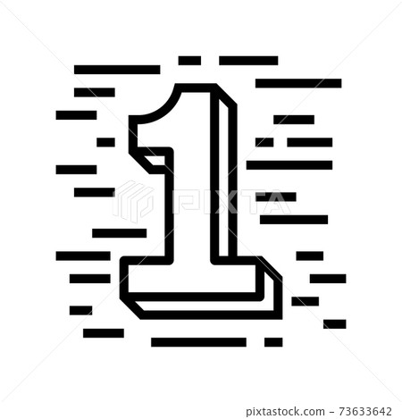 first number line icon vector illustration 73633642