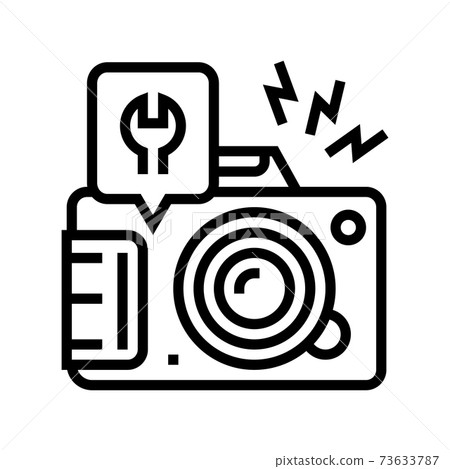 photo camera repair line icon vector illustration photo camera repair line icon vector illustration 73633787