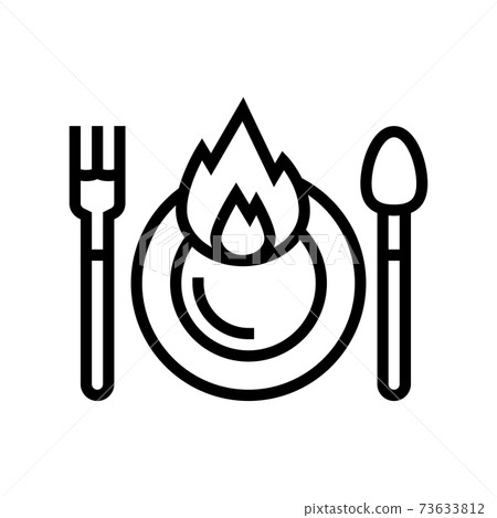 spicy food line icon vector illustration 73633812