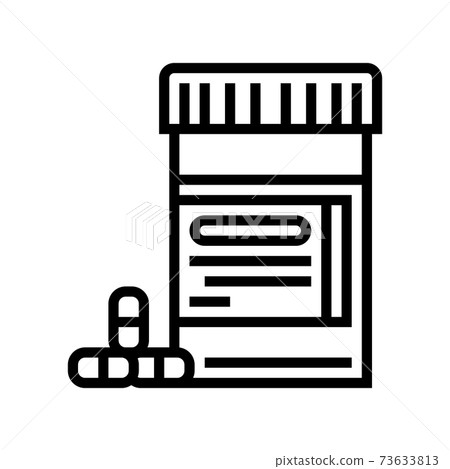 diabetes treatment pills line icon vector illustration 73633813