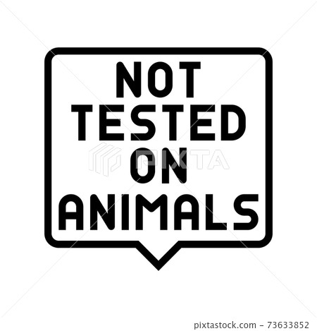 not tested on animals line icon vector illustration 73633852