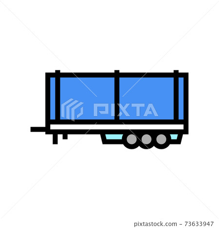 truck trailer color icon vector illustration truck trailer color icon vector illustration 73633947