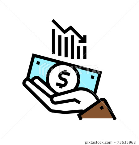finance problem color icon vector illustration finance problem color icon vector illustration 73633968