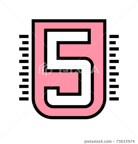 five number color icon vector illustration 73633974