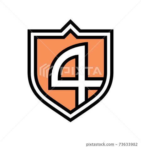 four number color icon vector illustration four number color icon vector illustration 73633982