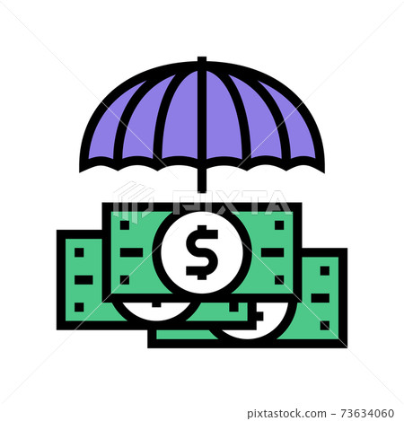 safe of money color icon vector illustration 73634060