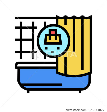bathroom cleaning color icon vector illustration bathroom cleaning color icon vector illustration 73634077