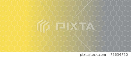 Hexagon pattern with yellow to grey gradient 73634730