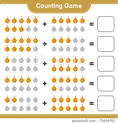 Counting game, count the number of Voavanga and write the result. Educational children game, printable worksheet, vector illustration Counting game, count the number of Voavanga and write the result. Educational children game, printable worksheet, vector illustration 73634765