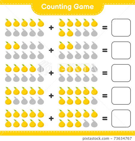 Counting game, count the number of Ugli and write the result. Educational children game, printable worksheet, vector illustration Counting game, count the number of Ugli and write the result. Educational children game, printable worksheet, vector illustration 73634767