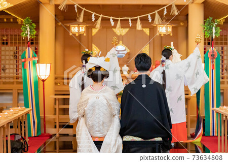 婚禮儀式日式神社少女舞 婚禮儀式日式神社少女舞 73634808