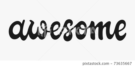 Awesome lettering. Hand drawn letters. Awesome lettering. Hand drawn letters. 73635667