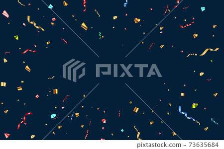 Abstract Confetti and Glossy Glitter Ribbon for Party Holiday Background. Vector Illustration EPS10 Abstract Confetti and Glossy Glitter Ribbon for Party Holiday Background. Vector Illustration EPS10 73635684