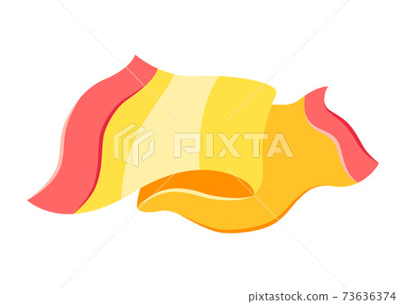 Illustration of female yellow scarf. 73636374