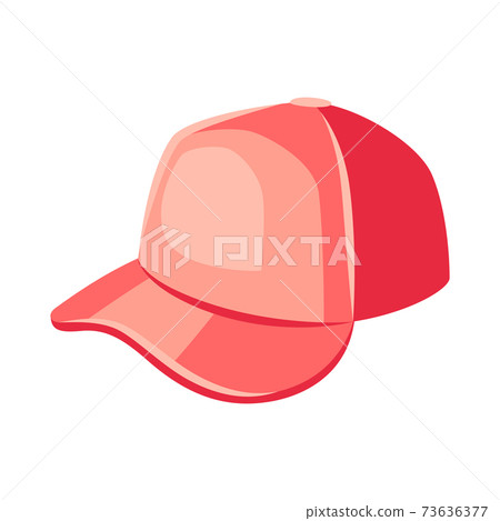Illustration of red baseball cap. Illustration of red baseball cap. 73636377