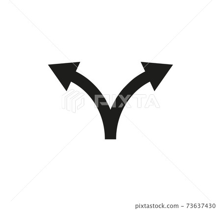 Arrow, two way, direction icon. Vector illustration, flat design Arrow, two way, direction icon. Vector illustration, flat design 73637430