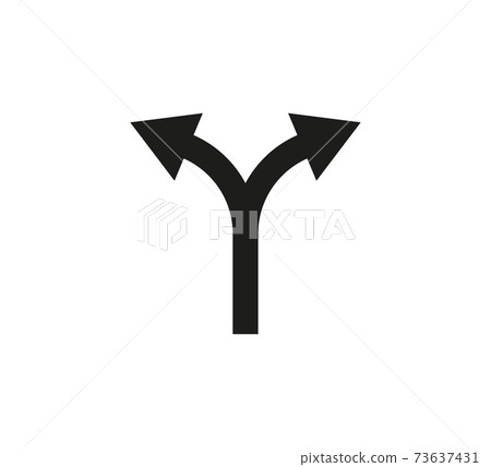 Arrow, two way, direction icon. Vector illustration, flat design 73637431