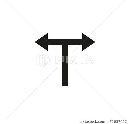 Arrow, two way, direction icon. Vector illustration, flat design Arrow, two way, direction icon. Vector illustration, flat design 73637432