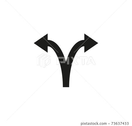 Arrow, two way, direction icon. Vector illustration, flat design Arrow, two way, direction icon. Vector illustration, flat design 73637433