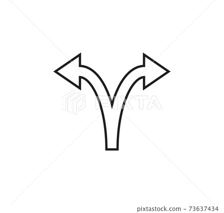 Arrow, two way, direction icon. Vector illustration, flat design Arrow, two way, direction icon. Vector illustration, flat design 73637434