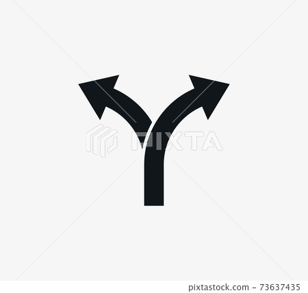 Arrow, two way, direction icon. Vector illustration, flat design Arrow, two way, direction icon. Vector illustration, flat design 73637435