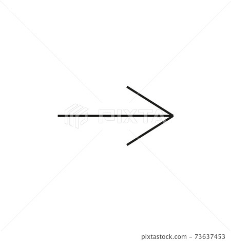 Line Arrow icon. Vector illustration, flat design Line Arrow icon. Vector illustration, flat design 73637453