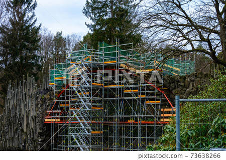 Restoration of the magnificent Rakotzbrucke tourist bridge in germany Restoration of the magnificent Rakotzbrucke tourist bridge in germany 73638266