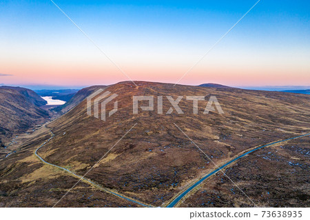 Aerial view of the Glenveagh National Park in County Donegal, Ireland Aerial view of the Glenveagh National Park in County Donegal, Ireland 73638935
