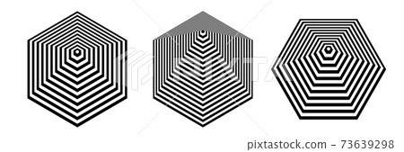 Abstract geometric hexagon shape design elements. - Stock Illustration ...