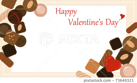 情人節巧克力什錦的框架設置起航香檳 情人節巧克力什錦的框架設置起航香檳 73640321