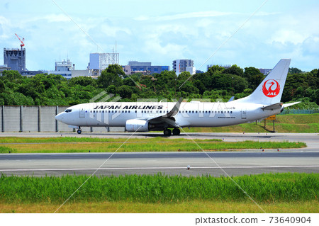 Osaka International Airport Airplane JAL Reverse Run Landing 73640904