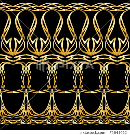 Seamless pattern, background in art nouveau style Seamless pattern, background in art nouveau style 73641012