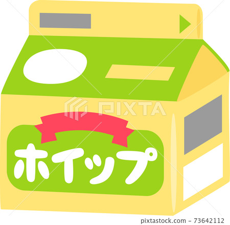 Whipped cream in a paper carton 73642112