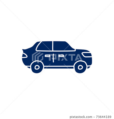 car vehicle silhouette doodle icon on white background. simple ink hand drawn Vector illustration car vehicle silhouette doodle icon on white background. simple ink hand drawn Vector illustration 73644189