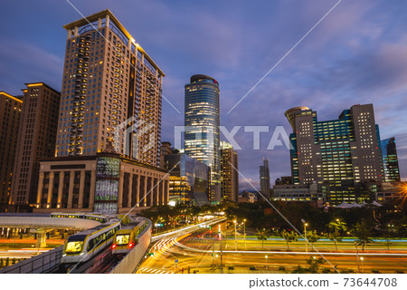 skyline of new taipei city in taiwan at night skyline of new taipei city in taiwan at night 73644708