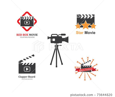 clapperboard movie icon of industry movie and movie festival vector illustration 73644820