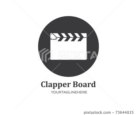 clapperboard movie icon of industry movie and movie festival vector illustration 73644835