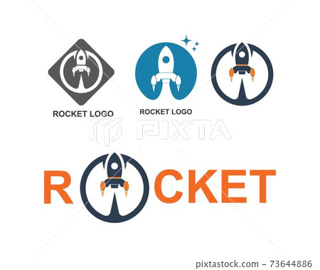 Rocket ilustration logo vector icon 73644886