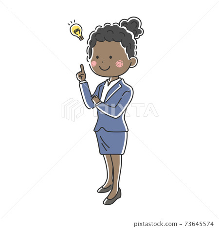 Illustration of a black business woman to propose Illustration of a black business woman to propose 73645574