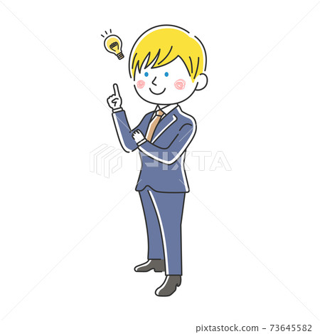 提出一個白人商人的插圖 提出一個白人商人的插圖 73645582