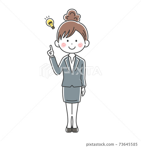 提出日本商業女性的插圖 提出日本商業女性的插圖 73645585
