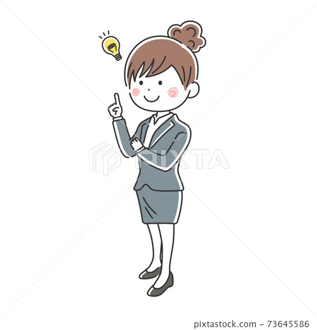 提出日本商業女性的插圖 提出日本商業女性的插圖 73645586