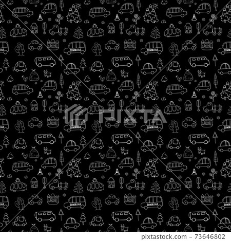Cute Cars Seamless Pattern, Cartoon transportation Doodles Background, vector Illustration Cute Cars Seamless Pattern, Cartoon transportation Doodles Background, vector Illustration 73646802