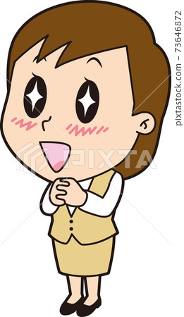 A female clerk who makes her eyes shine A female clerk who makes her eyes shine 73646872